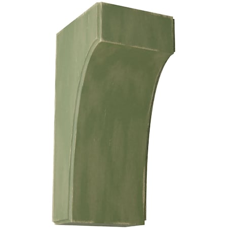 Ekena Millwork 3 1/2"W x 4"D x 8"H Clarksville Wood Vintage Decor Bracket, Restoration Green BKTWD04X04X08CVGR